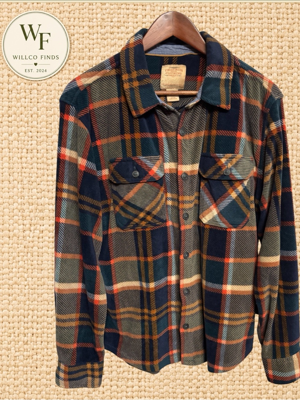 Telluride Clothing Co Men’s Medium Plaid Flannel Shirt Jacket Shacket Fall
